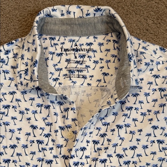 Tailor Vintage Blue and White Patterned Button Down Shirt - Picture 3 of 5